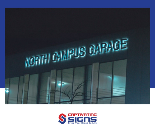 exterior lighted building signs for buildings